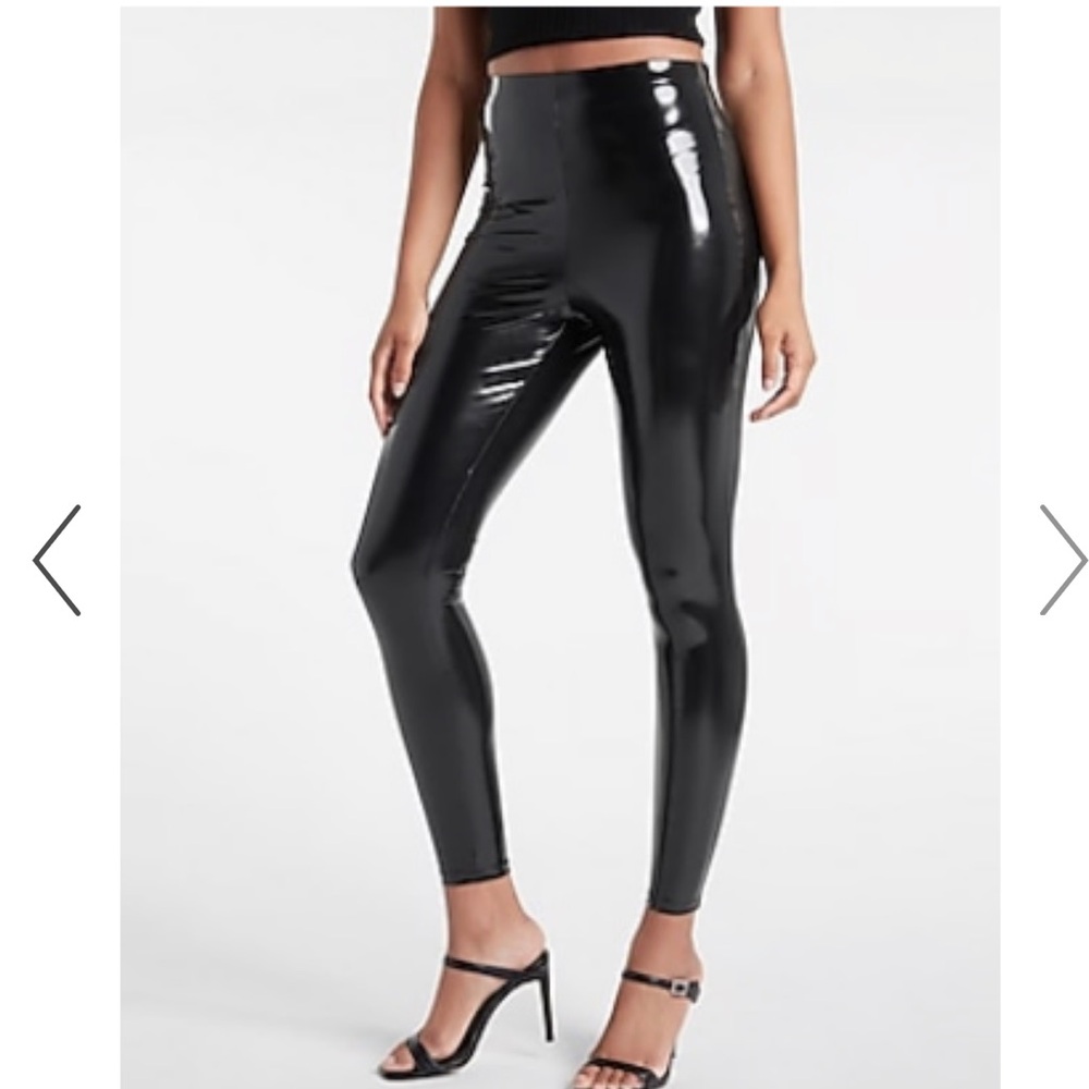 Express Patent Faux Leather High-Waisted Leggings